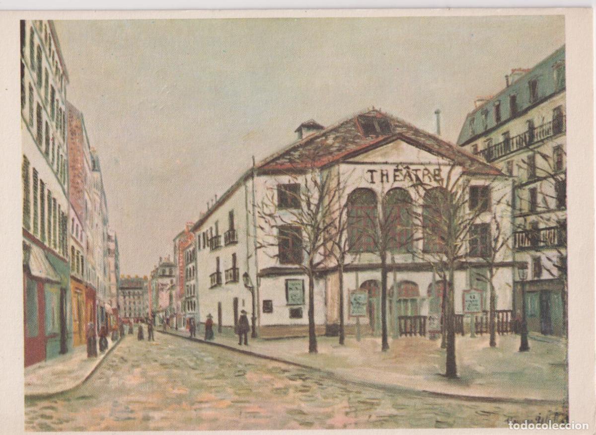 Postales: POSTAL DE LA OBRA DE M.UTRILLO, LE TR&Eacute;&Acirc;TRE DE L'ATELIER &ndash; FERNAND HAZAN 669 &ndash; S/C