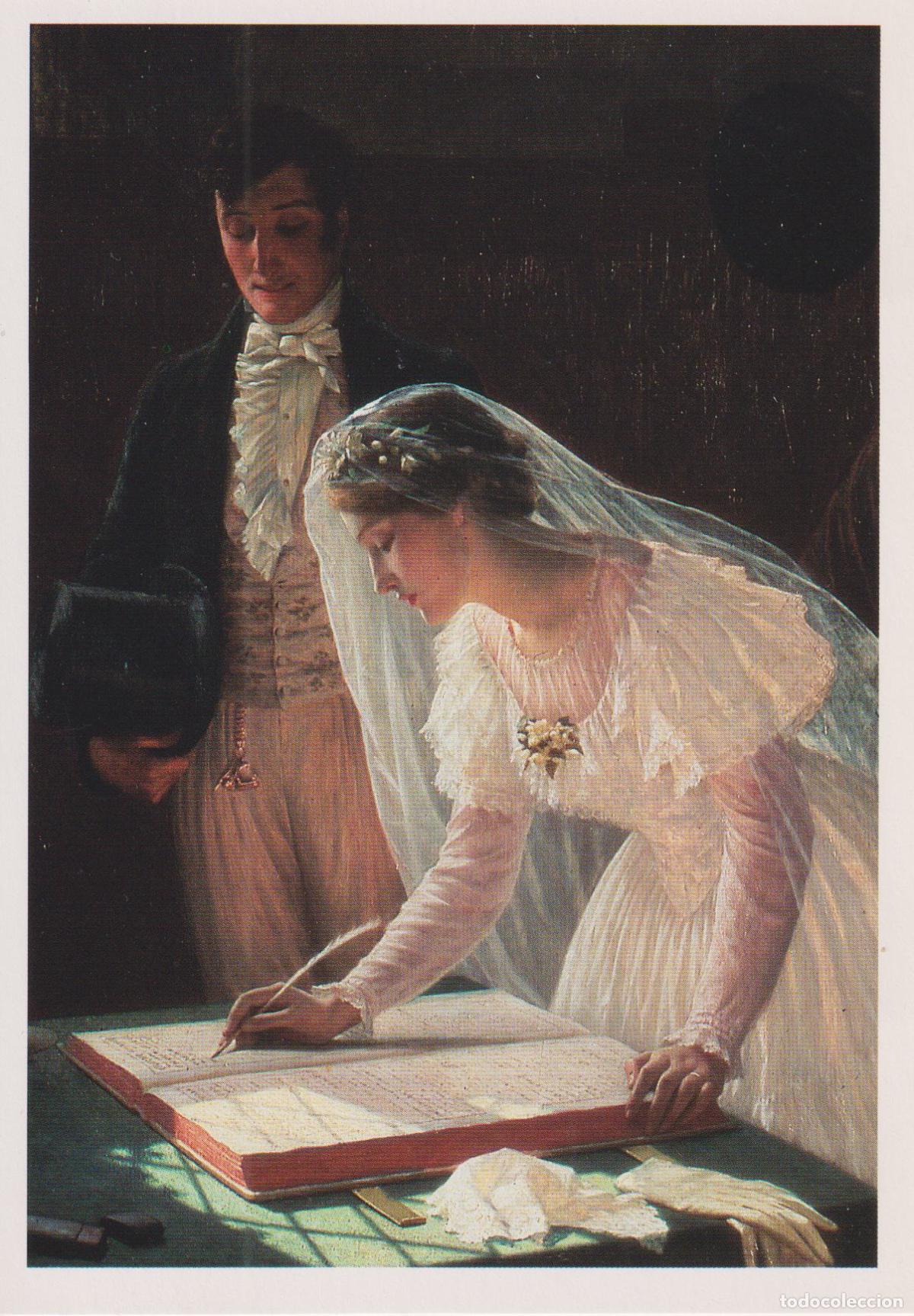 Postales: POSTAL DE LA OBRA DE EDMUND BLAIR, LA FIRMA DEL REGISTRO &ndash; MUSEO DE BRISTOL &ndash; S/C