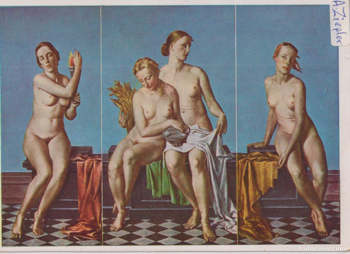 Postales: POSTAL DE LA OBRA DE ADOLF ZIEGLER, LOS CUATRO ELEMENTOS - HDK 145 &ndash; S/C