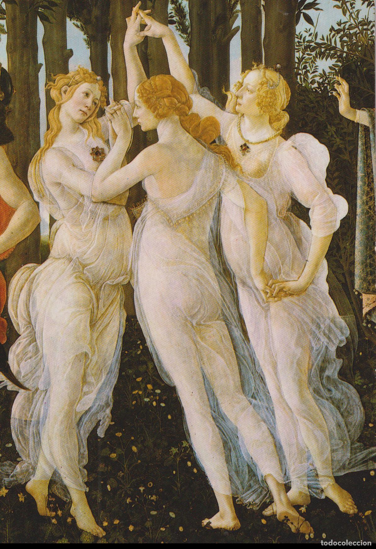 Postales: POSTAL DE LA OBRA DE SANDRO BOTTICELLI, PRIMAVERA, LAS TRES GRACIAS &ndash; CASA EDITRICE GIUSTI 146 &ndash; S/C