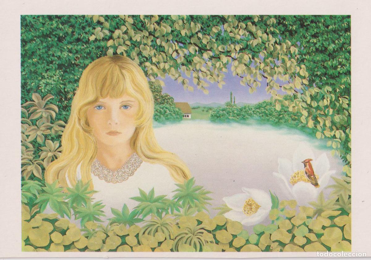 Postales: POSTAL DE LA OBRA DE ULRICH WOLF, EL JARDIN (1983) &ndash; EDICIONES LZM &ndash; S/C