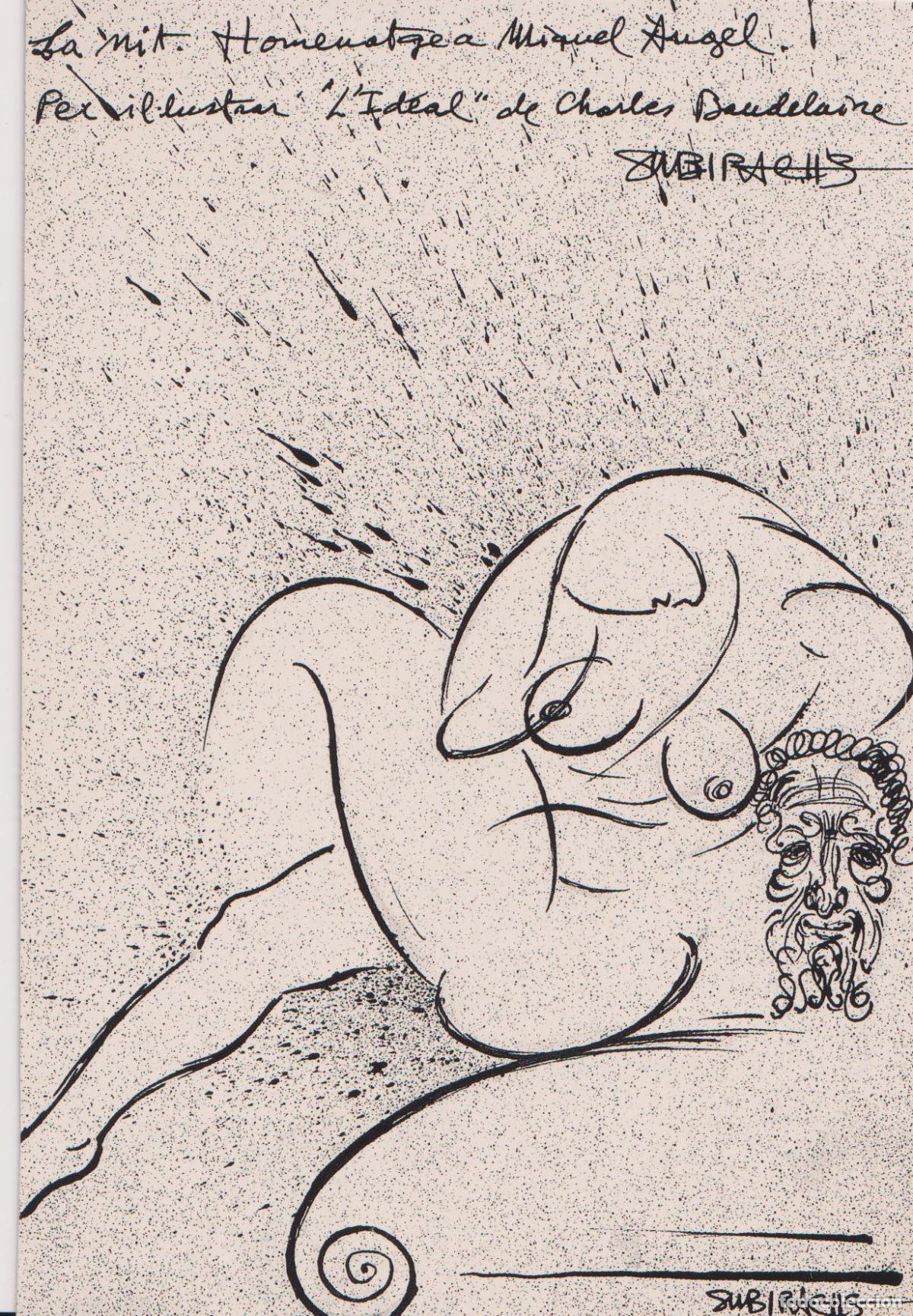 Postales: POSTAL DE LA OBRA DE JOSEP MARIA SUBIRACHS, HOMENAJE A MIQUEL &Agrave;NGEL (1974) &ndash; S/C