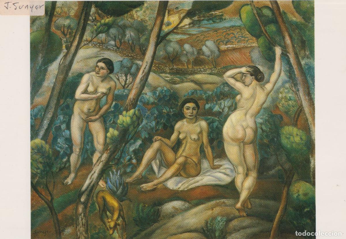 Postales: POSTAL DE LA OBRA DE JOAQUIN SUNYER, TRES NUS EN EL BOSC (1913) &ndash; MNAC - S/C