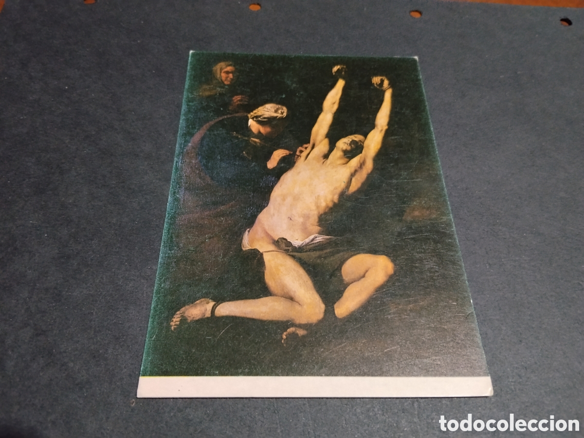 Postales: Postal arte religioso dibujo San Sebasti&aacute;n, museo valencia