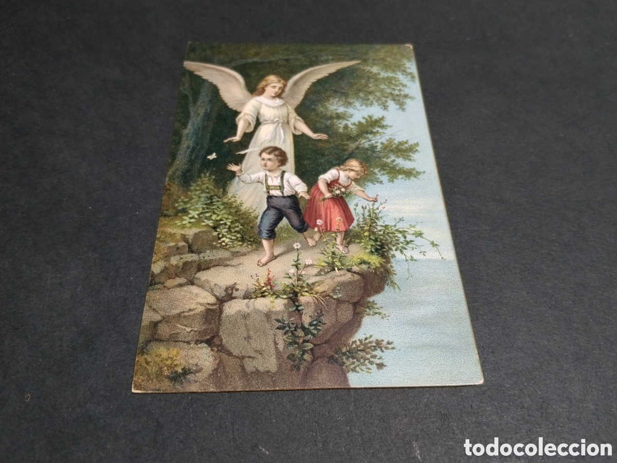 Postales: Postal antigua arte religioso, el &aacute;ngel de la guarda