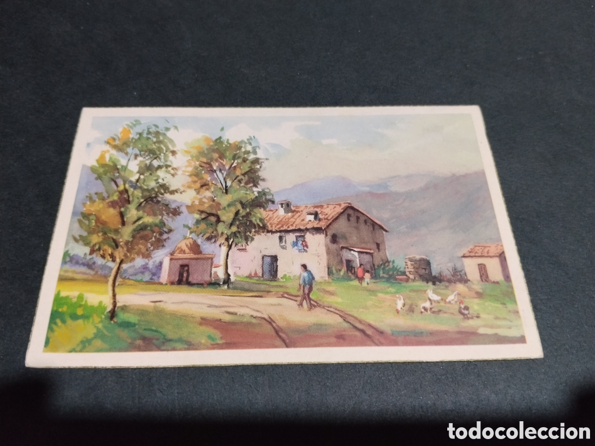 Postales: Postal arte dibujo paisaje campestre