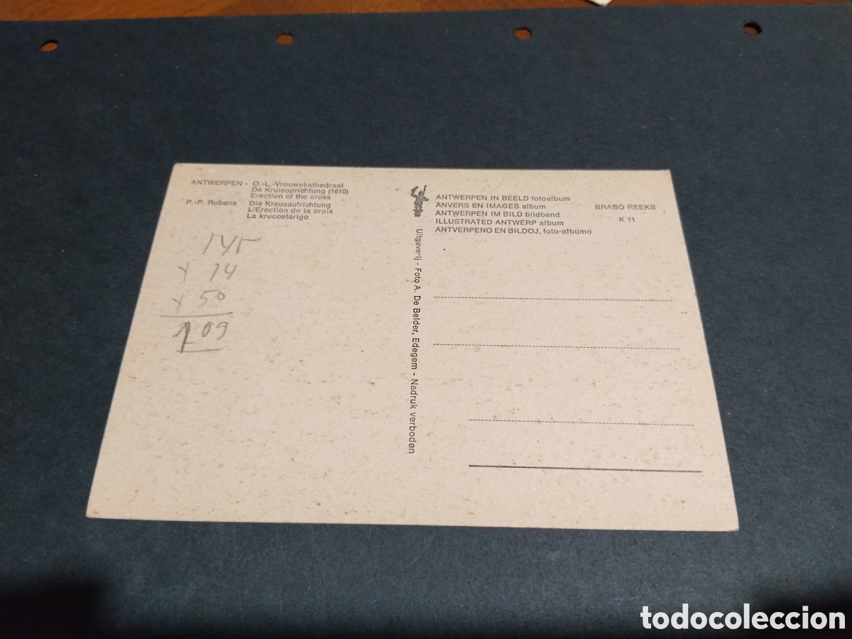 Postales: Postal arte antwerpen,rubens - Foto 2