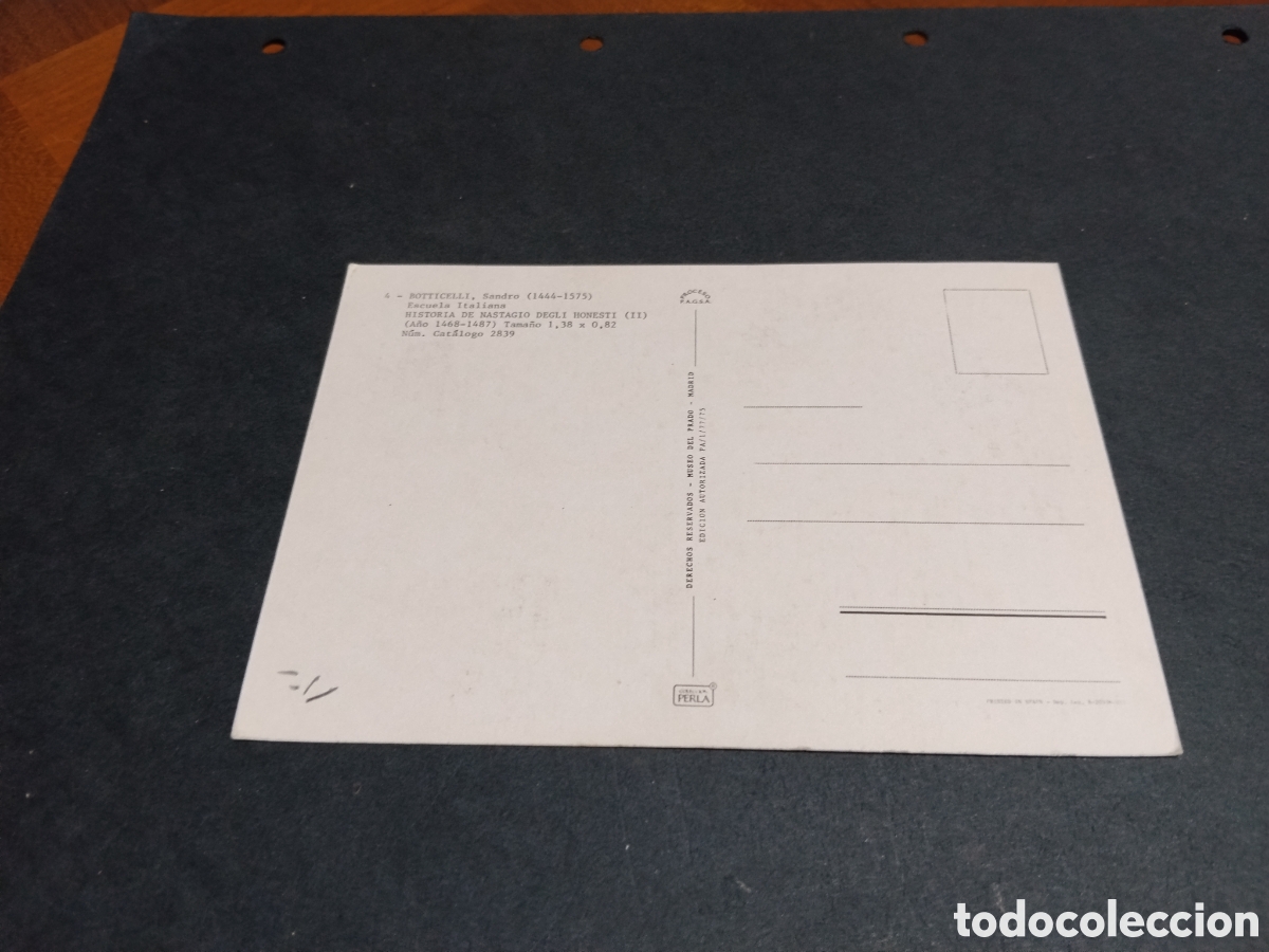 Postales: Postal arte dibujo Botticelli - Foto 2