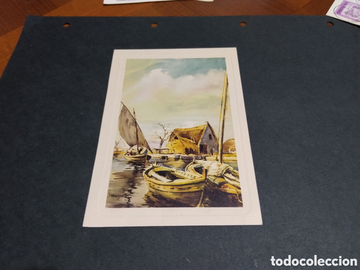 Postales: Postal arte barcas......