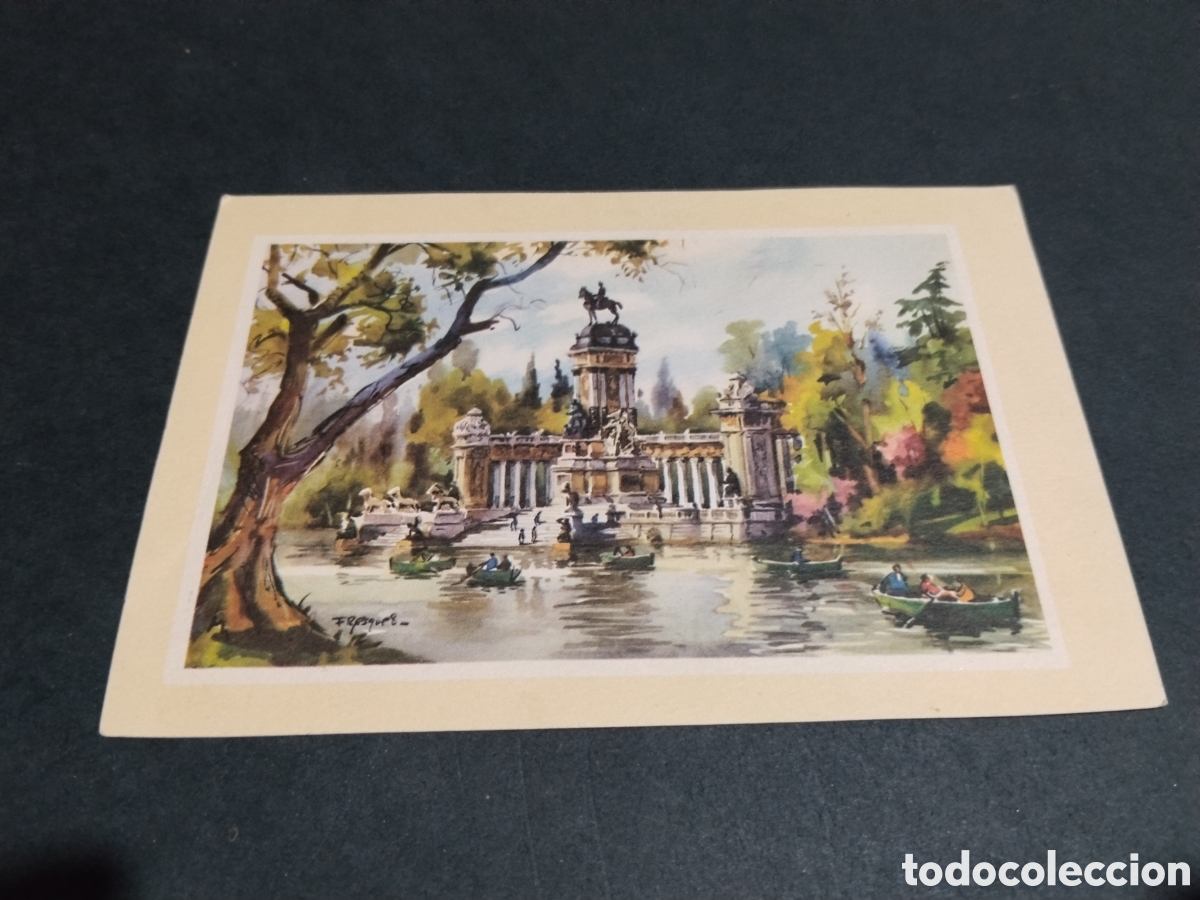 Postales: Postal arte dibujo estanque