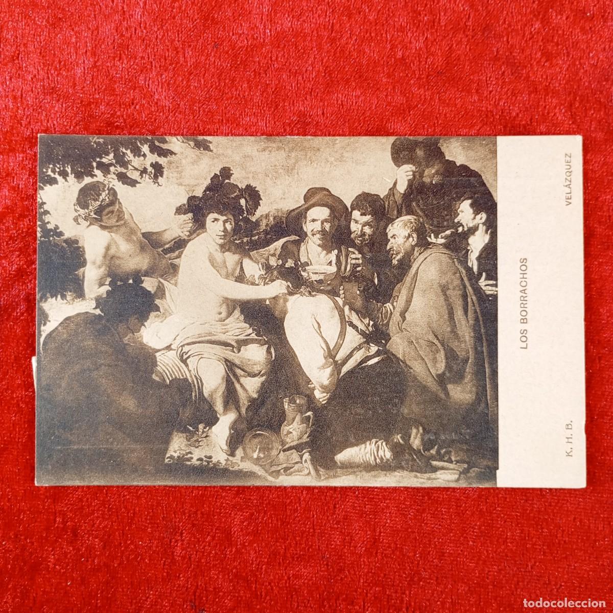 Postales: POSTAL - LOS BORRACHOS - DIEGO VEL&Aacute;ZQUEZ - K.H.B. - JARABE HIPOFOSFITOS J. CLIMENT - RAR&Iacute;SIMA / 2088