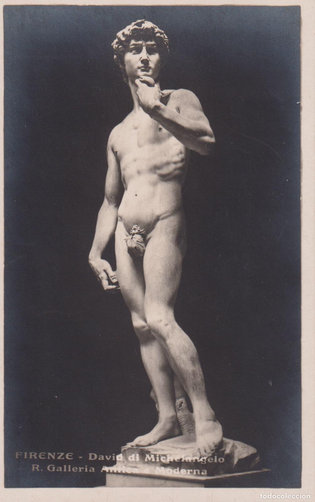 Postales: POSTAL ESCULTURA DEL DAVID DE MIGUEL &Aacute;NGEL, UBICADA EN FLORENCIA, ITALIA &ndash; S/C