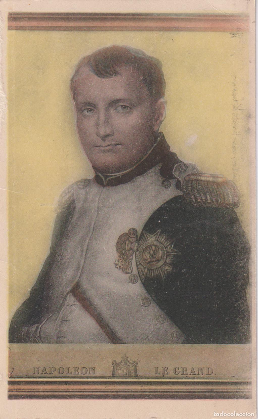 Postales: POSTAL OBRA DE JACQUES-LOUIS DAVID, NAPOLE&Oacute;N, UNIFORME VERDE DE CORONEL DE LOS CAZADORES A CABALLO -