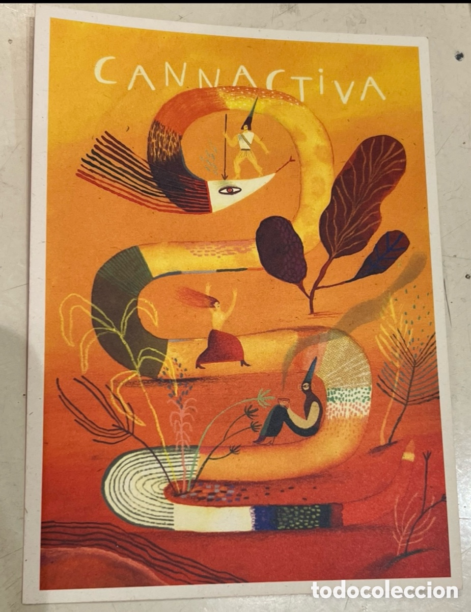 Postales: Postal. CANNACTIVA. Ilustraci&oacute;n &Aacute;frica Fanlo. 2022.