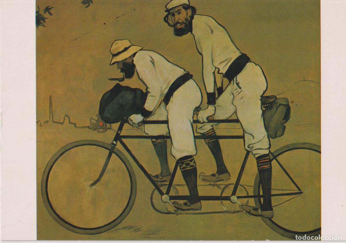 Postales: POSTAL DE LA OBRA DE RAM&Oacute;N CASAS, RAM&Oacute;N CASAS I PERE ROMEU EN UN TAMDEM (1897) &ndash; MUSEU D'ART MODERN