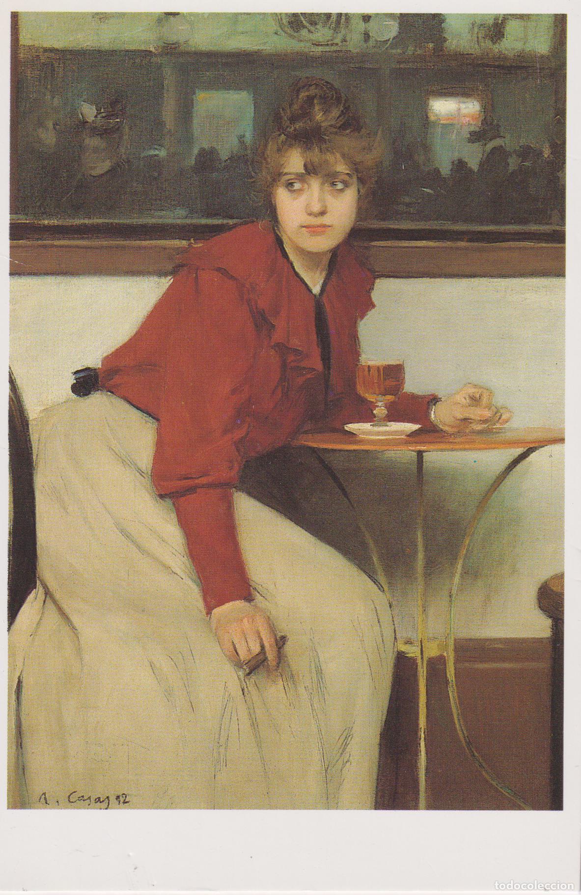 Postales: POSTAL DE LA OBRA DE RAM&Oacute;N CASAS, MADELAINE (1892) &ndash; MUSEU DE MONTSERRAT &ndash; S/C