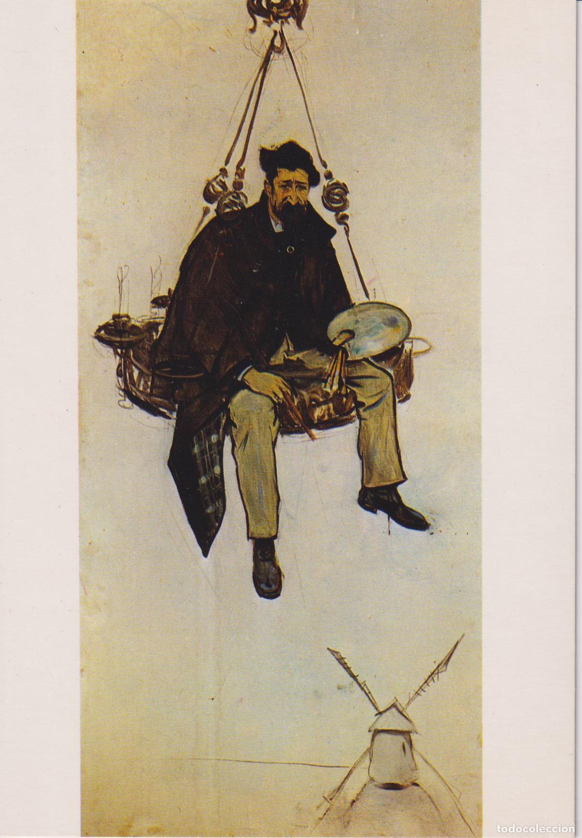 Postales: POSTAL DE LA OBRA DE RAM&Oacute;N CASAS, RETRATO DE SANTIAGO RUSI&Ntilde;OL &ndash; MUSEU DEL CAU FERRAT &ndash; S/C