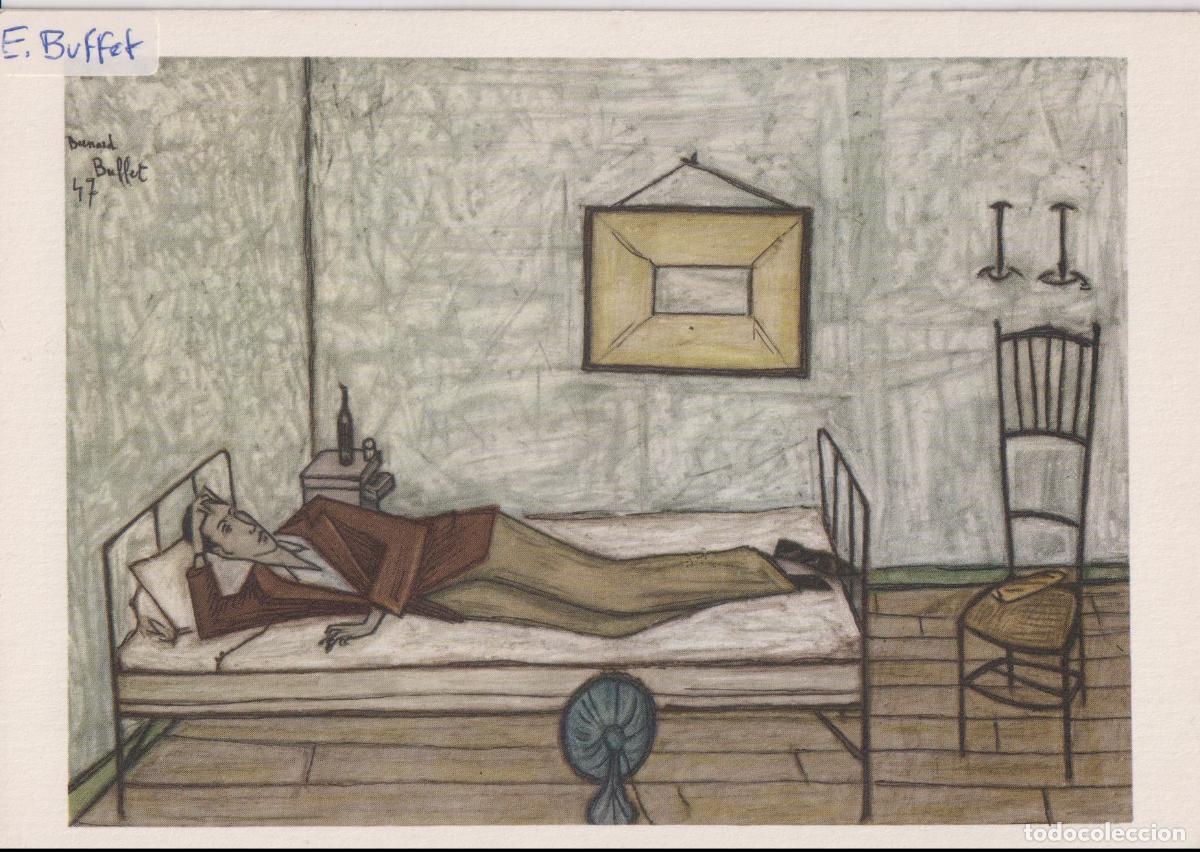 Postales: POSTAL DE LA OBRA DE B.BUFFET, HOMME COUCH&Eacute; (1947) &ndash; PAGSA AN-53 &ndash; S/C