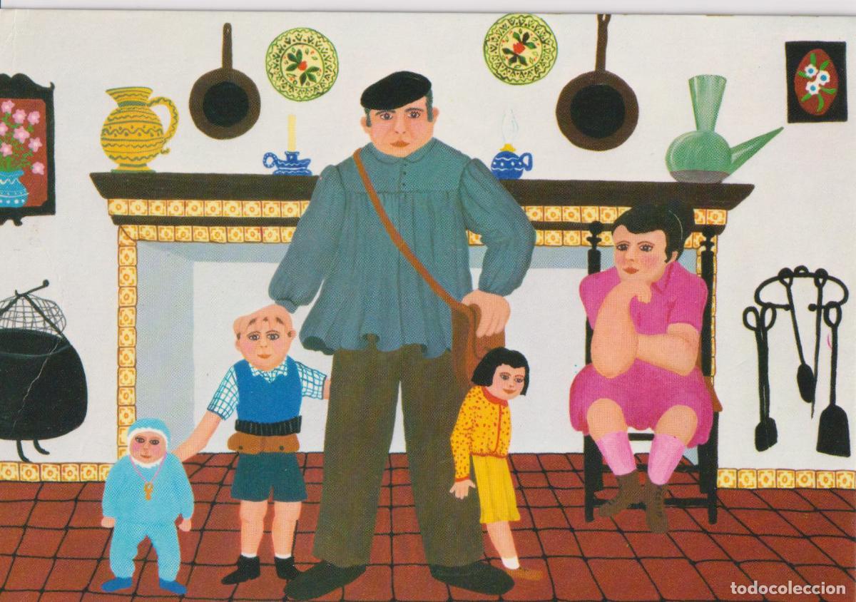 Postales: POSTAL DE LA OBRA DE CRISTINA BORONDO, NA&Iuml;F, FAMILIA DE CAMPESINOS &ndash; PAGSA AN-79 &ndash; S/C