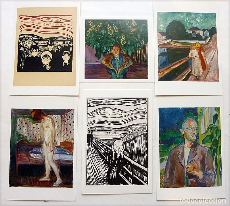 Postales: 6 POSTALES EDWARD MUNCH - MUSEO THYSSEN BORNEMISZA - 2015 - NUEVAS