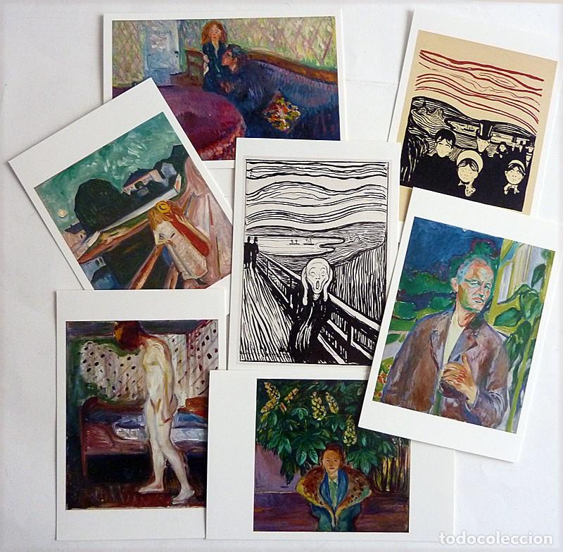 Postales: 7 POSTALES EDWARD MUNCH - MUSEO THYSSEN BORNEMISZA - 2015 - NUEVAS