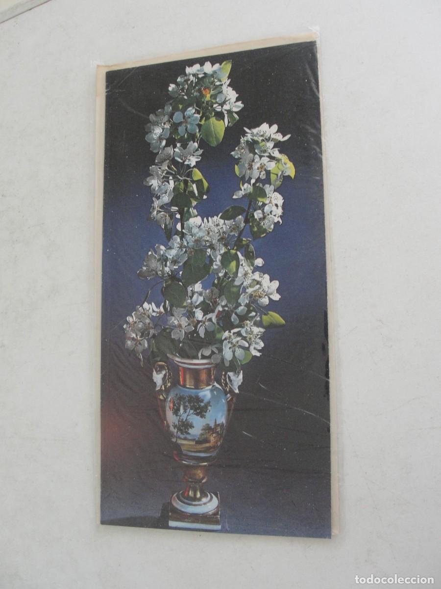 Postales: POSTAL GIGANTE 21 X 12 CMS - JARRON DECORADO Y FLORES - A ESTRENAR + SOBRE