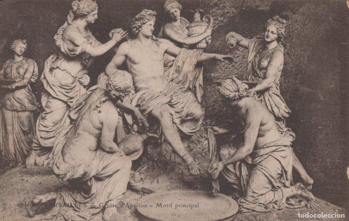 Postales: France Versailles &Icirc;le de Grotte D Apollon Sculpture *YAB746