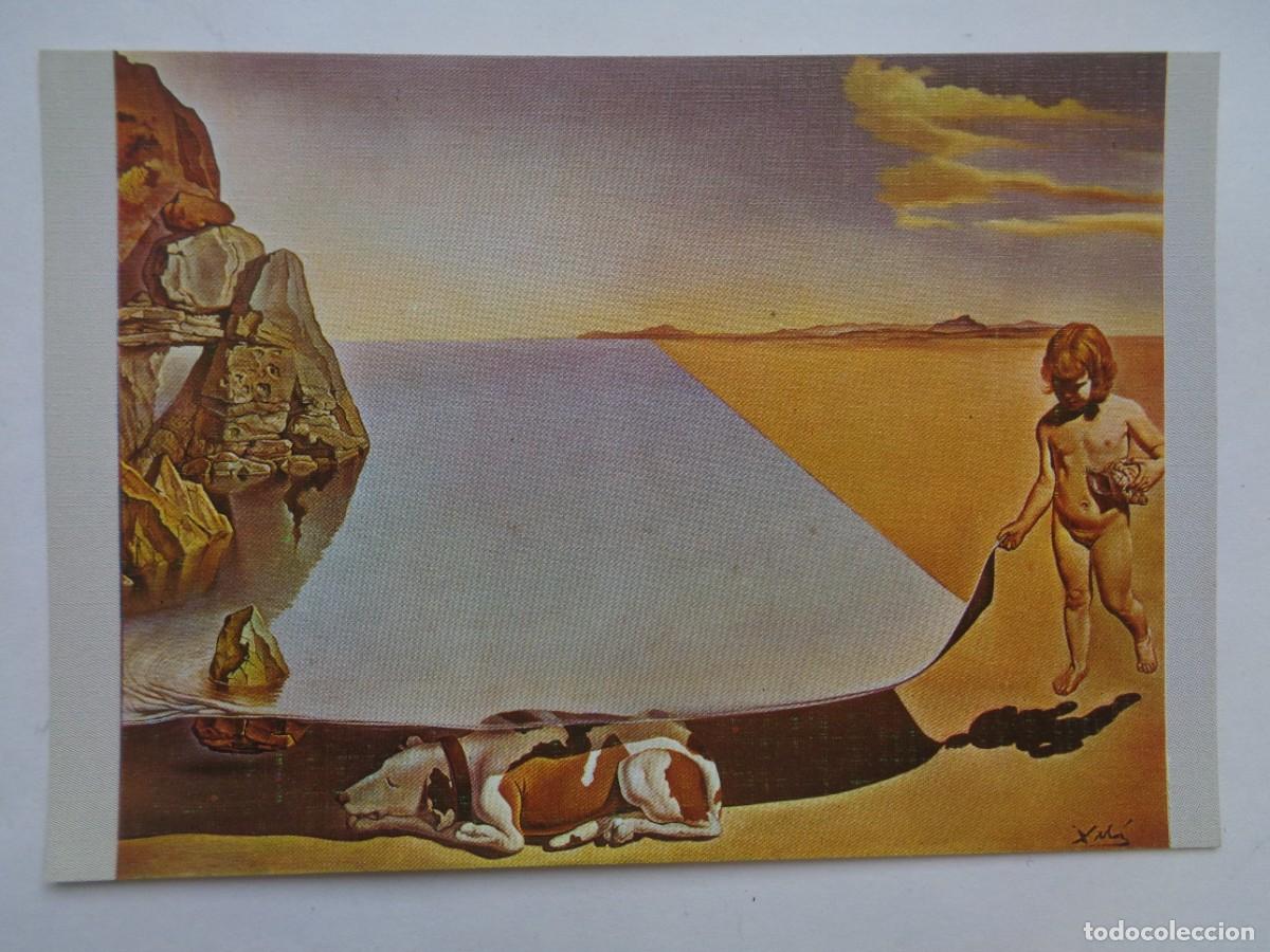 Postales: POSTAL CON PINTURA DE DAL&Iacute; : &uml; DAL&Iacute; A LA EDAD DE SEIS A&Ntilde;OS CUANDO CREIA QUE ERA UNA NI&Ntilde;A ..... &uml;