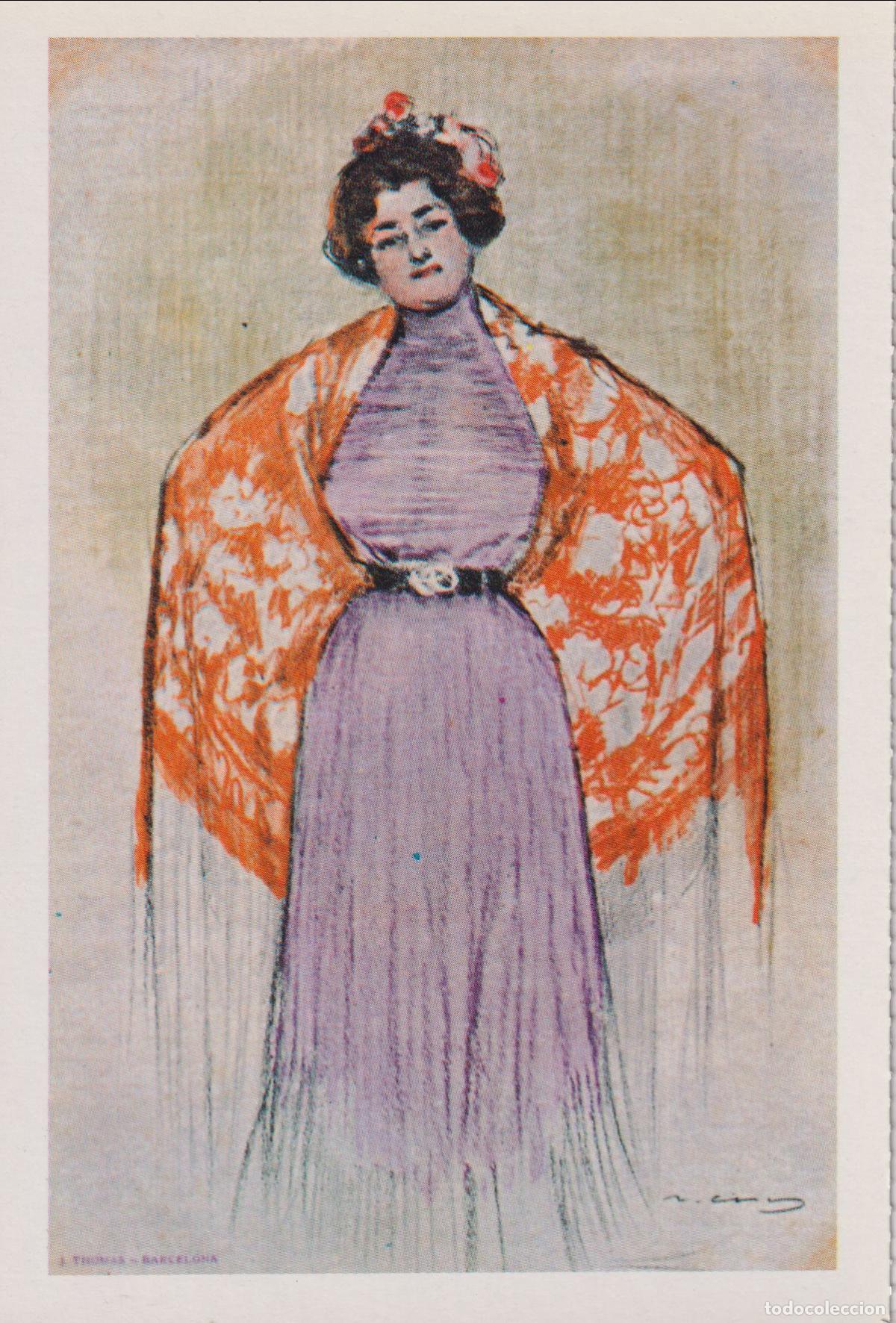 Postales: POSTAL MODERNISTA - RAMON CASAS (1903) - ED. J.THOMAS - REPRODUCCI&Oacute;N