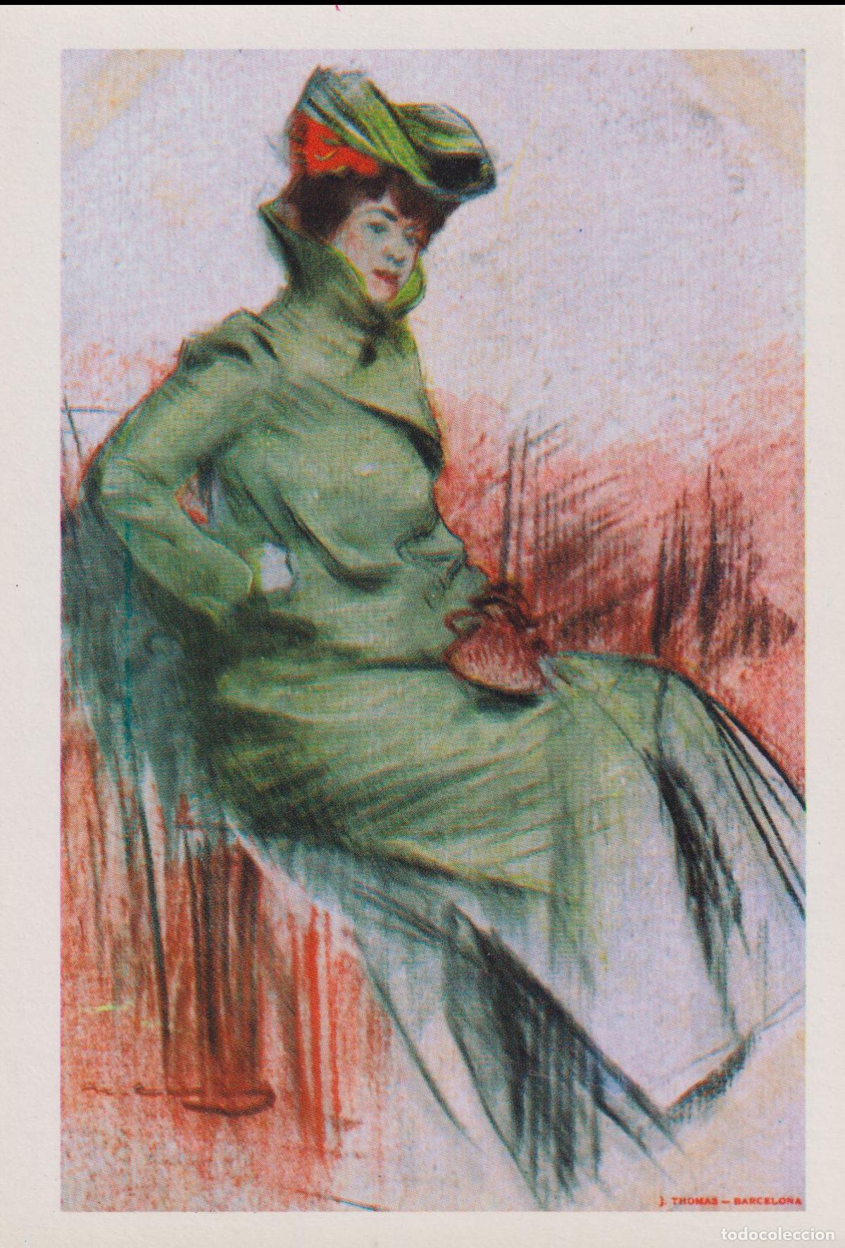 Postales: POSTAL MODERNISTA - RAMON CASAS (1909) - ED. J.THOMAS - REPRODUCCI&Oacute;N