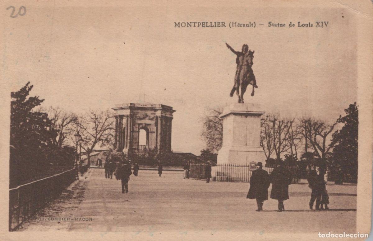 Postales: France Montpellier Promenade du Peyrou Statue Louis XIV Arc de Triomphe *YAD266