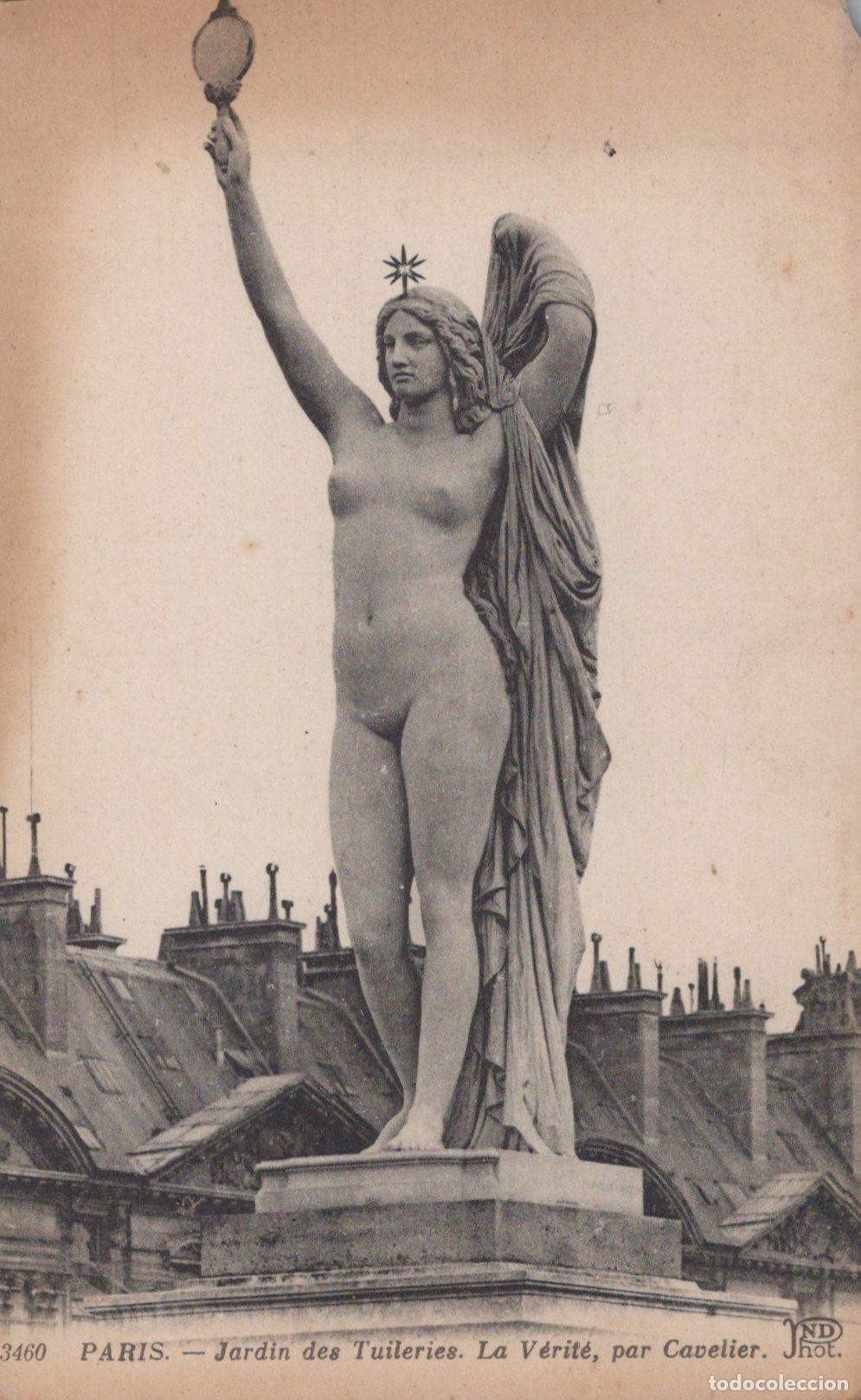 Postales: France Paris &Icirc;le de Jardin des Tuileries la V&eacute;rit&eacute; Par Cavelier *YAD098