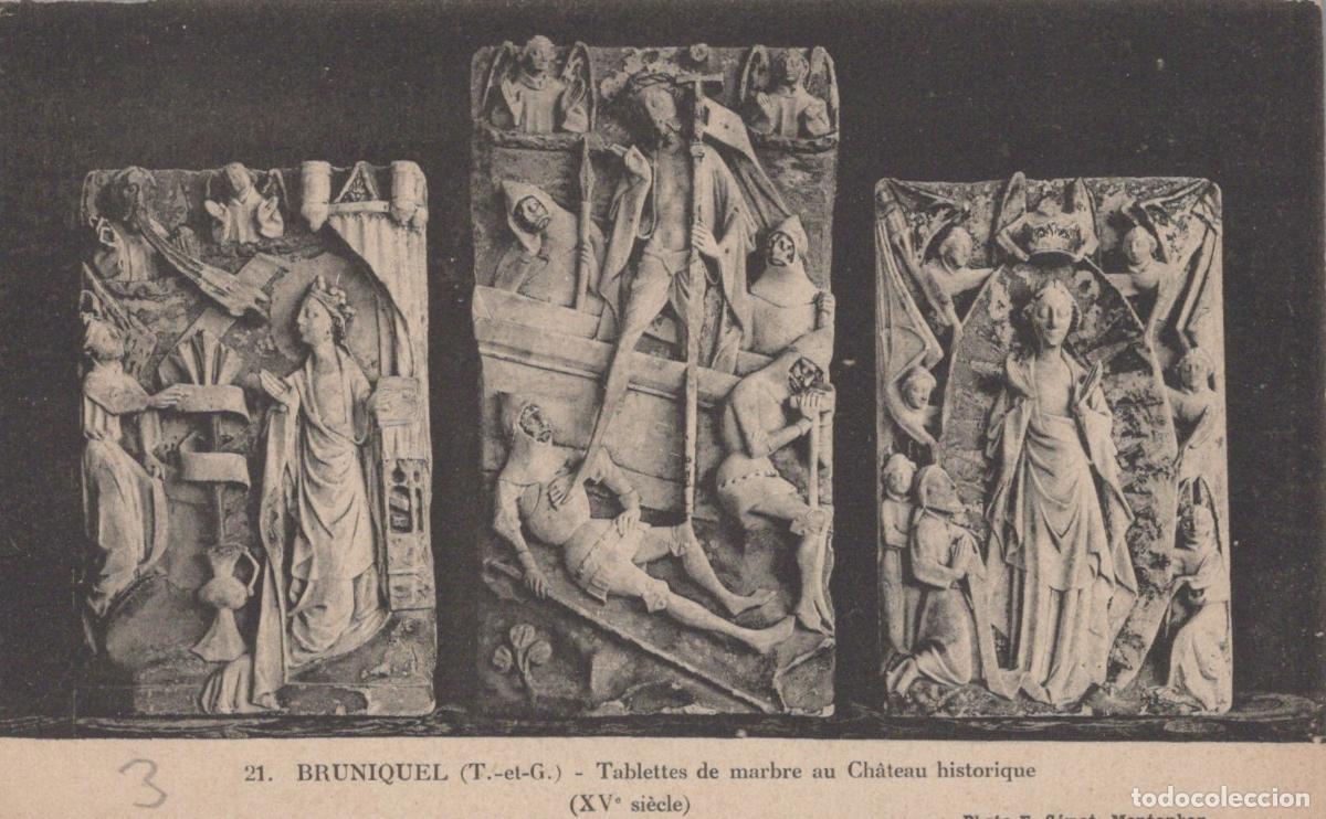 Postales: France Bruniquel Ch&acirc;teau Marbre Sculptures Art Xve S Unposted *YAD297