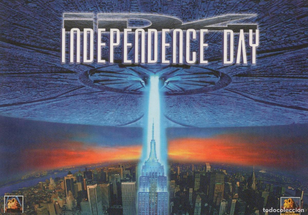 Postales: USA New York Independence Day Movie Alien Spaceship Empire Unposted *YAE716