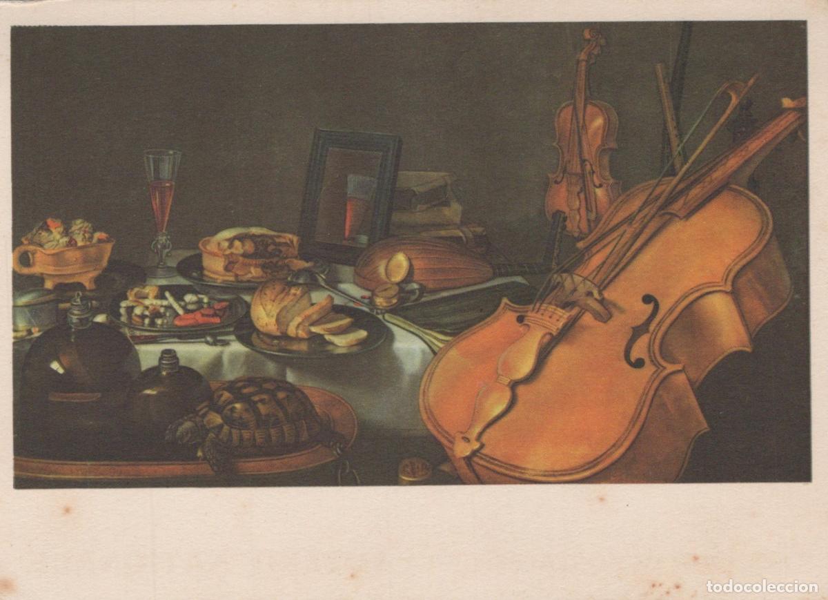 Postales: France Paris Peinture Pieter Claesz Nature Morte Violon Louvre Unposted *YAF998