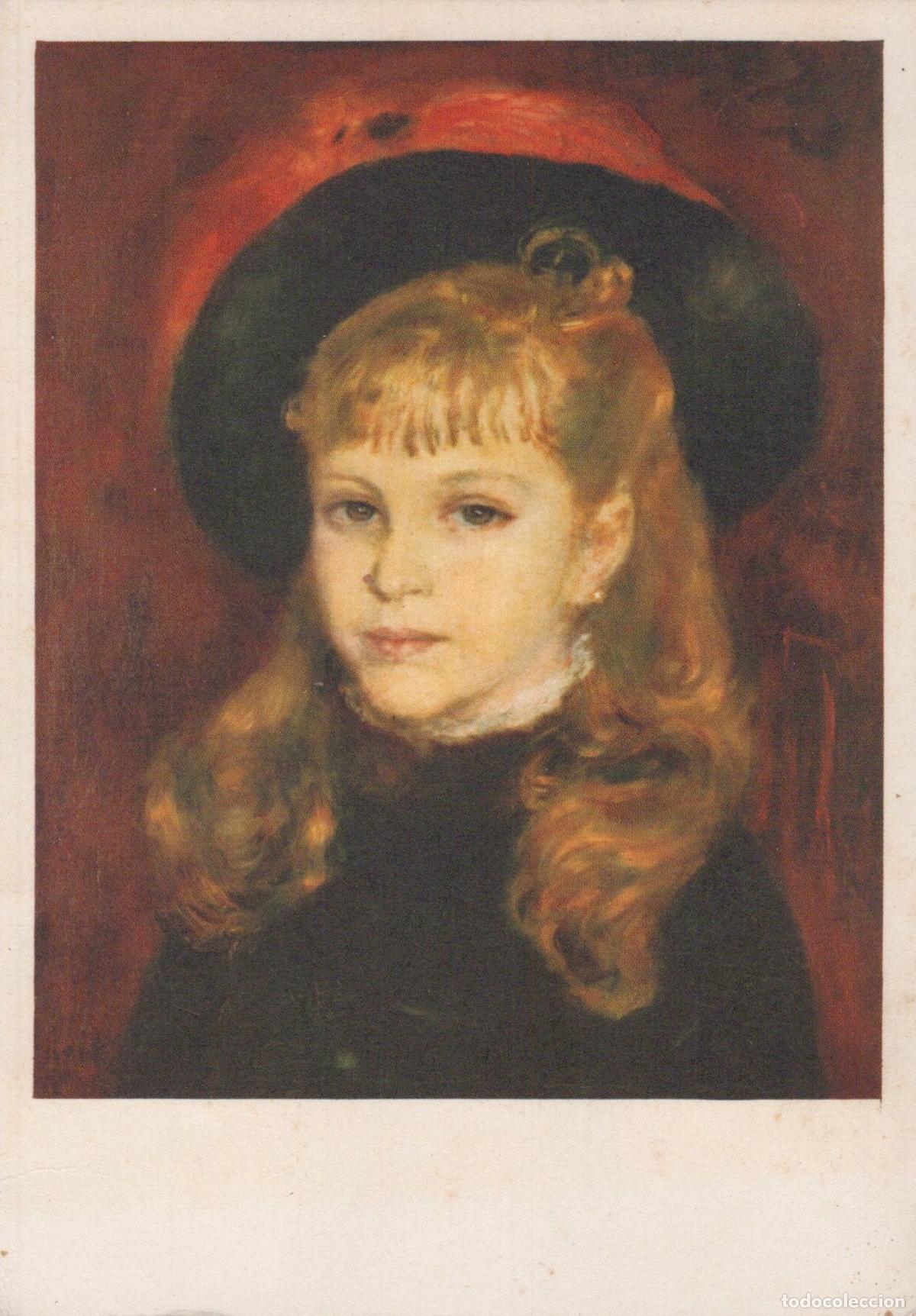 Postales: Fine Arts Renoir Girl Portrait Painting *YAG036
