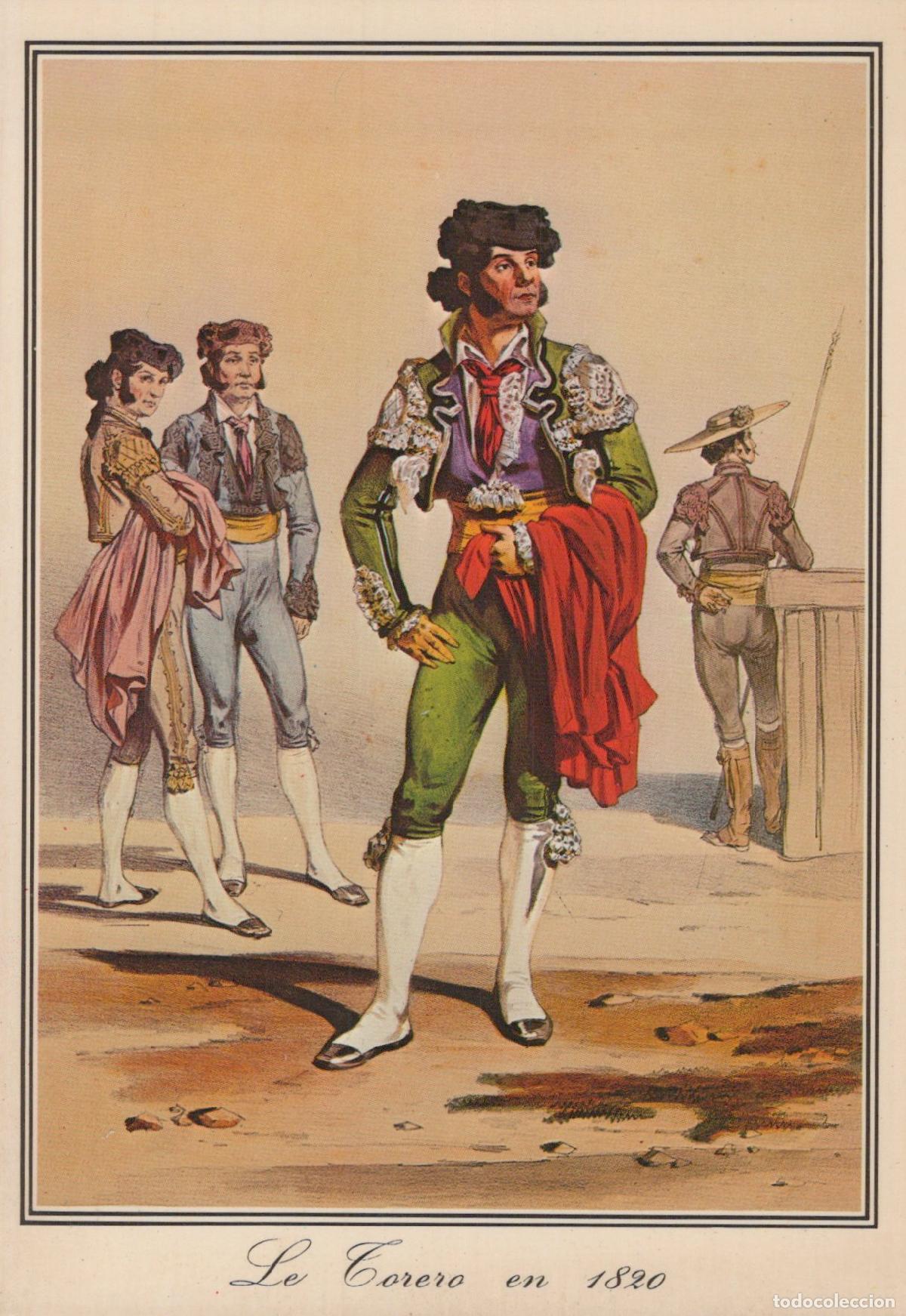 Postales: France Bordeaux Sc&egrave;ne Tauromachie Torero Picador Gravure 1820 Unposted *YAG248