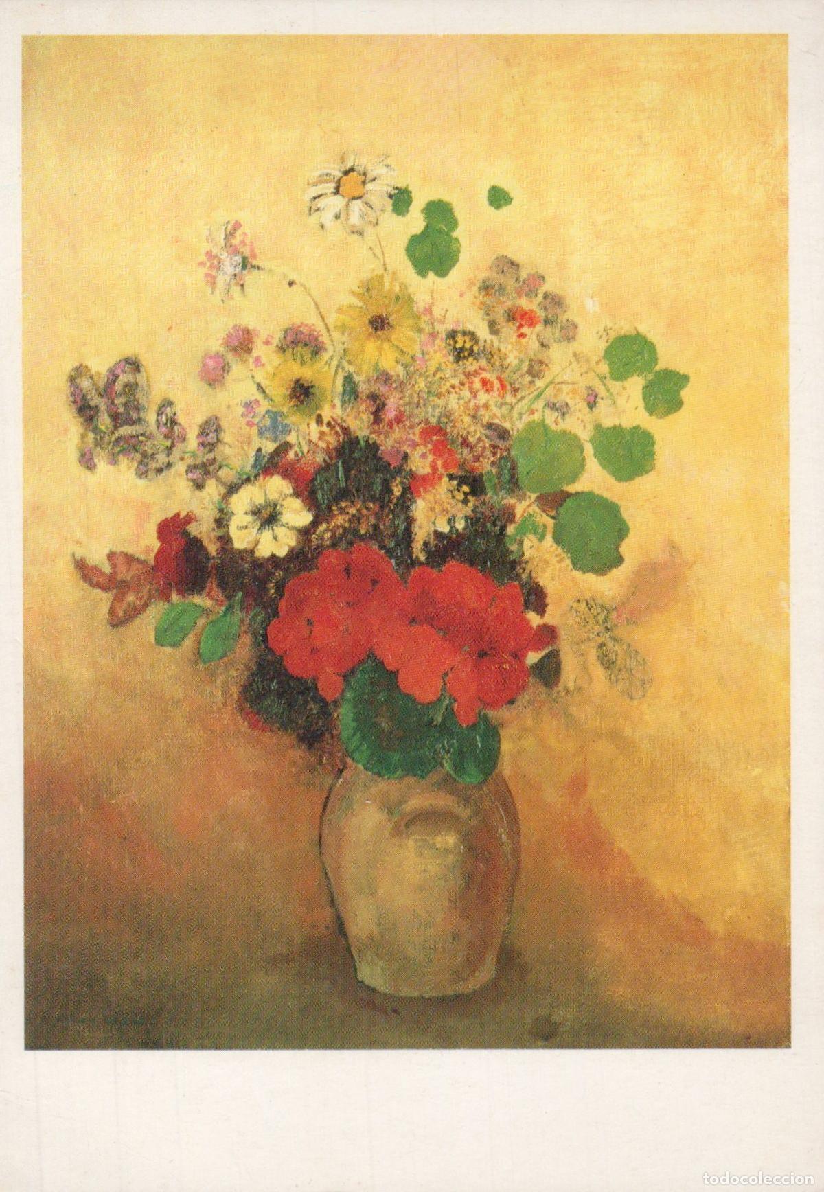 Postales: France Lombreuil Art Odilon Redon Bouquet Peinture Fleurs Natures Mortes *YAG252