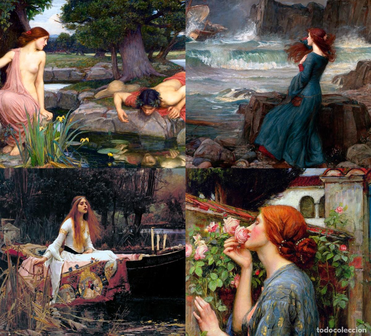Postales: Lote de 10 Postales de John William Waterhouse a Elegir de Nuestro Cat&aacute;logo. Pintura, Prerrafaelismo