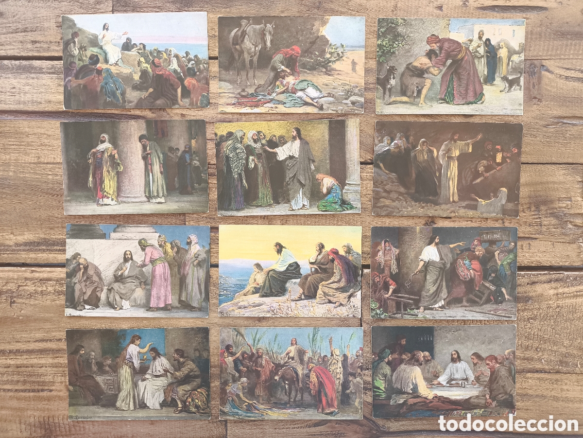 Postales: Antiguas postales de Arte La Sagrada Escritura Robert Leinweber Nuevo Testamento Serie VIII completa