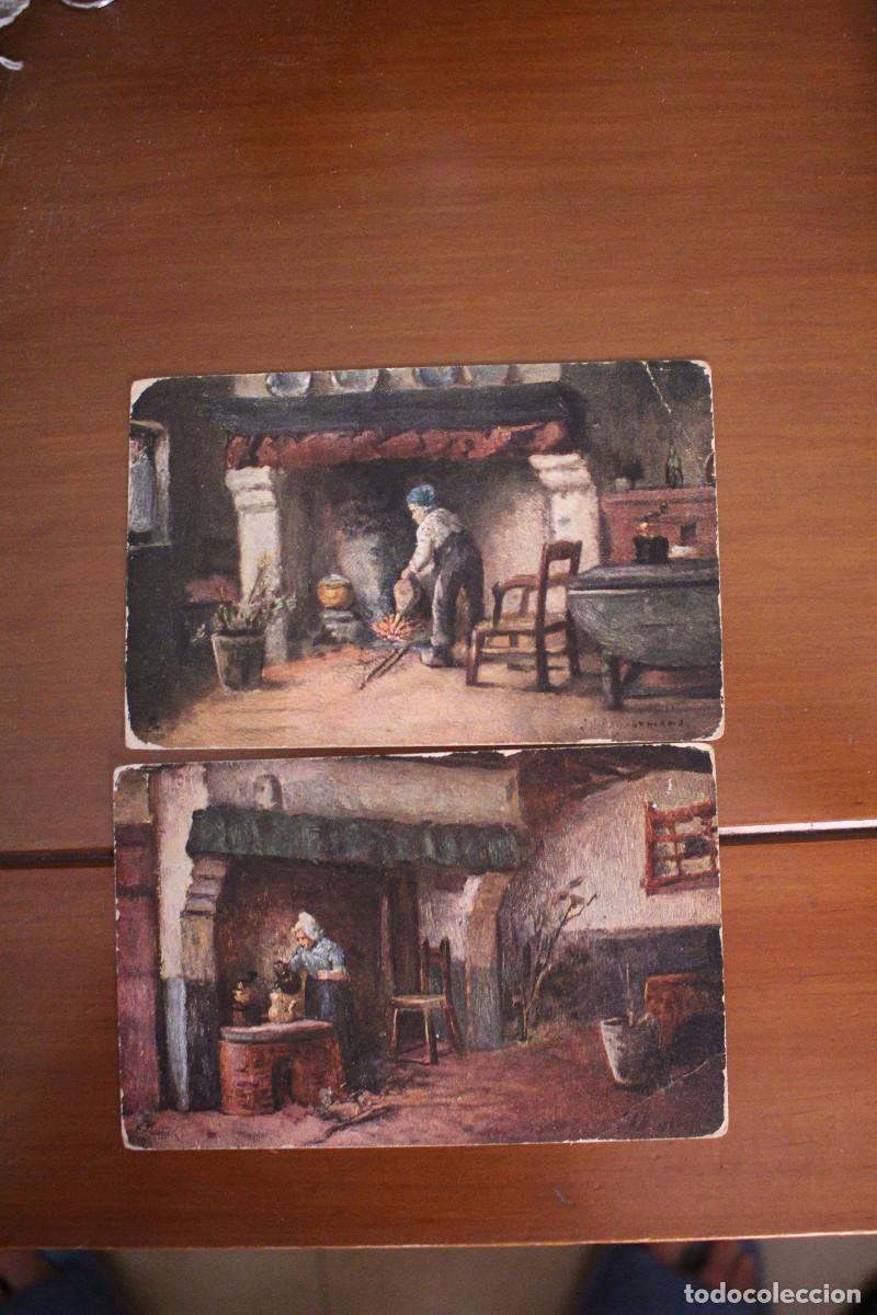 Postales: Dos postales antiguas de principios del siglo XX