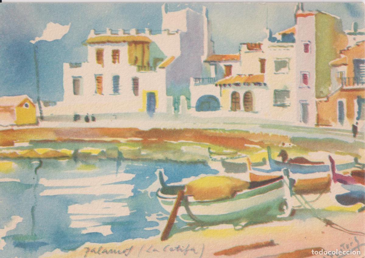 Postales: POSTAL DE LA OBRA DE FUSTER, PALAMOS, LA CATIFA - ARTES GR&Aacute;FICAS TREYER 34 - S/C