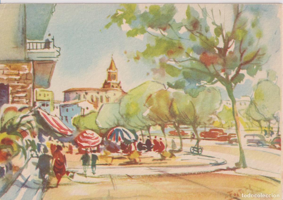 Postales: POSTAL DE LA OBRA DE FUSTER, PALOMES, PASEO - ARTES GR&Aacute;FICAS TREYER 35 - S/C
