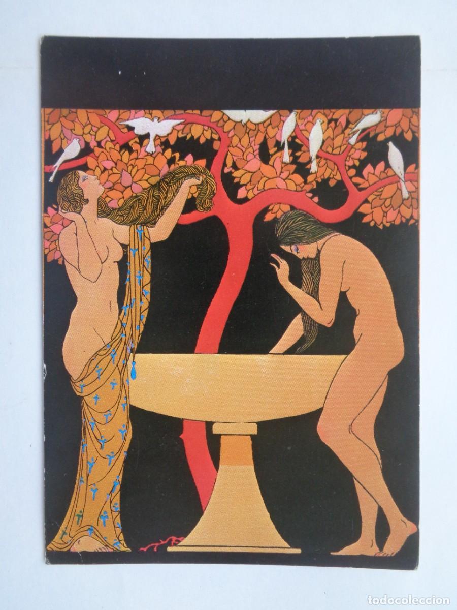 Postales: POSTAL CON PINTURA DE GEORGES BARBIER: LAS CANCIONES DE BILITIS . MUSEO CALOUSTE GULBENKIAN