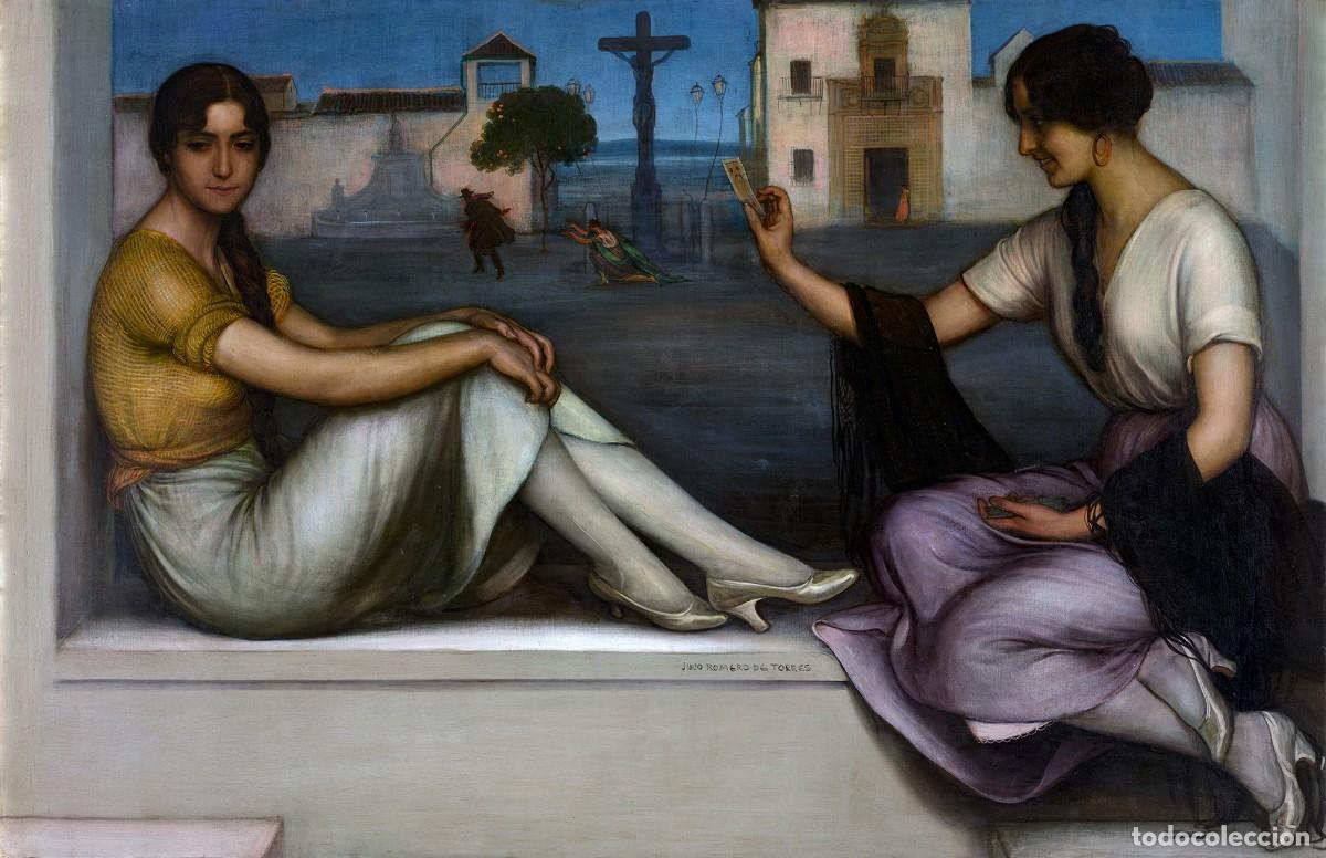 Postales: Postal del cuadro La Buenaventura, de Julio Romero de Torres. Tema: Pintura, Arte, C&oacute;rdoba.