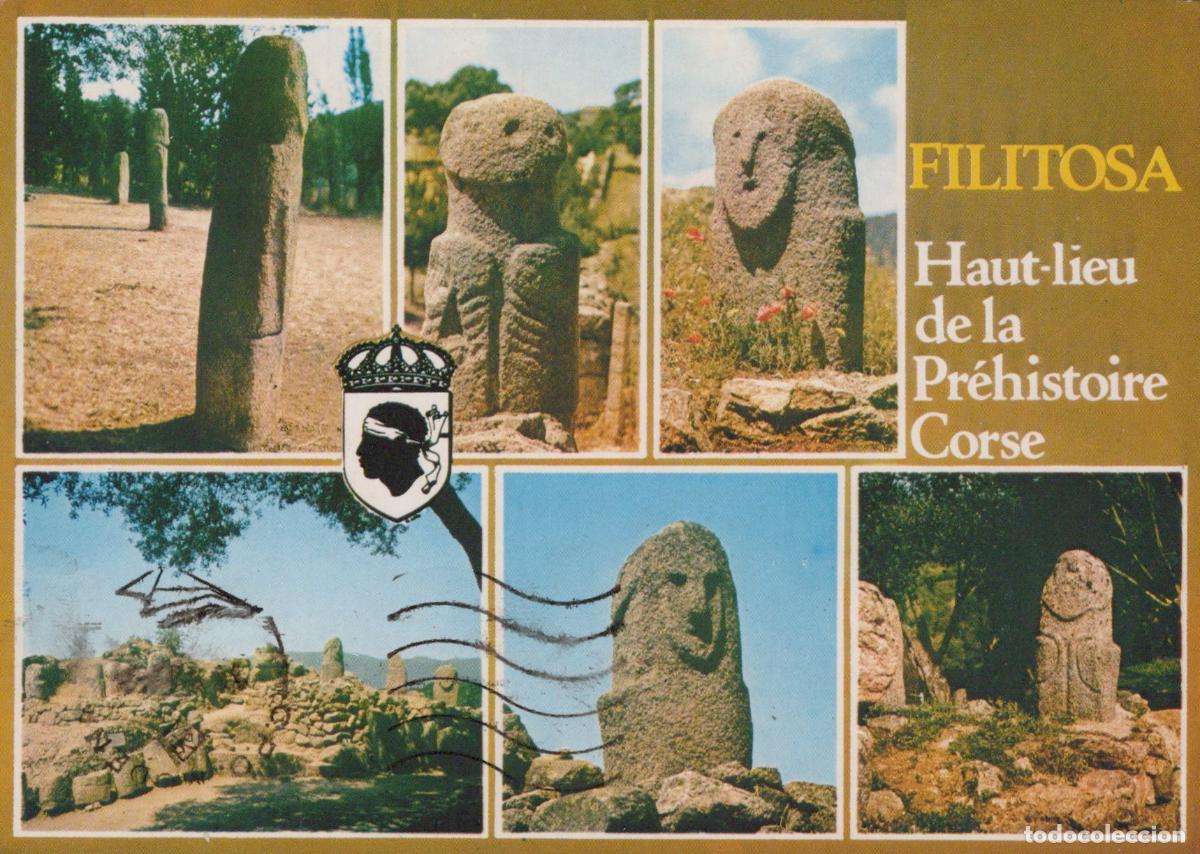 Postales: France Sollacaro Filotosa Prehistoric Site in With Ancient Stone Statues *YAN215