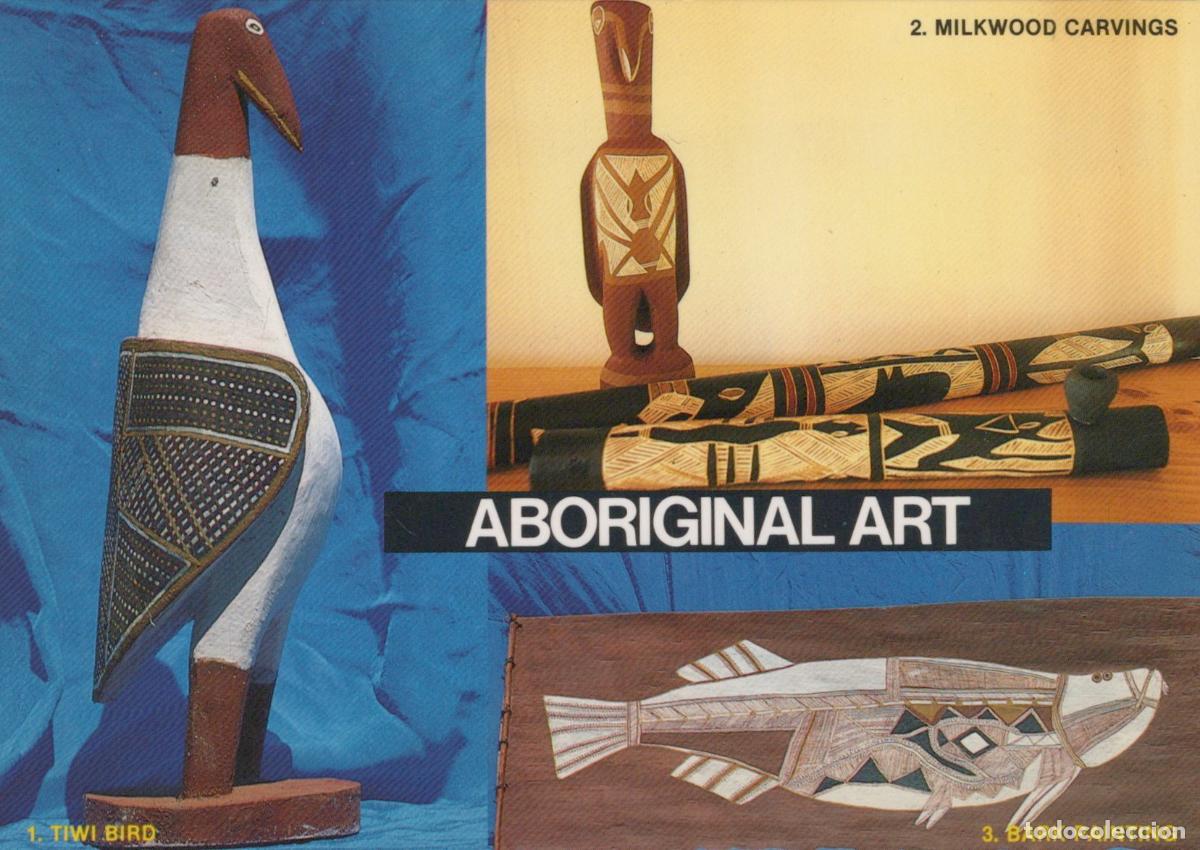 Postales: Australia Darwin Aboriginal Art Tiwi Bird Milkwood Carvings Unposted *YAN469