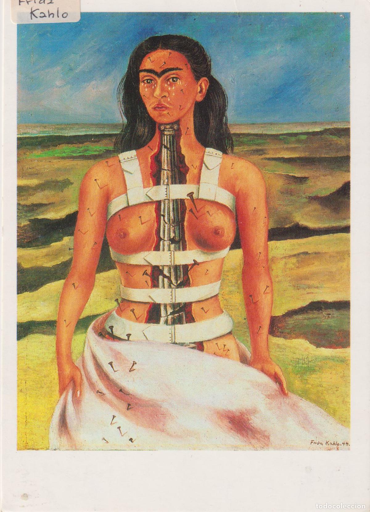 Postales: POSTAL OBRA DE FRIDA KAHLO, LA COLUMNA ROTA (1944) - ED.CENTRE POMPIDOU - CIRCULADA