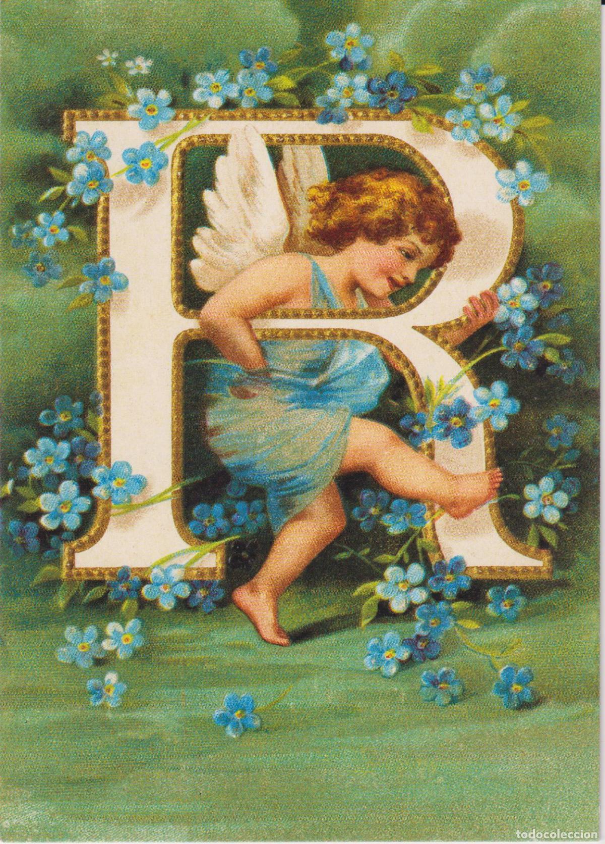 Postales: POSTAL SERIE CUPID'S ALPHABET LETRA A &ndash; AMORETT TANNER &ndash; PRINTED IN THE UK &ndash; S/C
