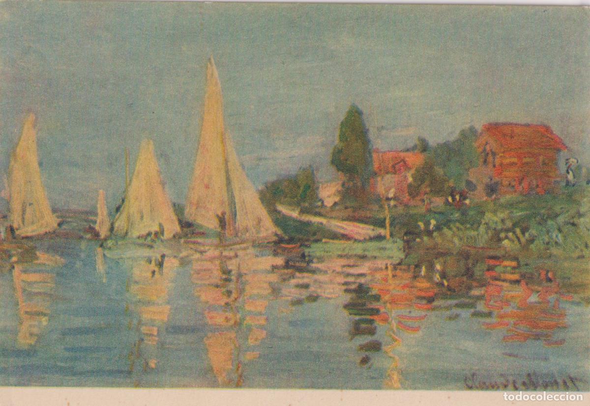 Postales: POSTAL DE LA OBRA DE CLAUDE MONET, REGATAS DE ARGENTEUILL &ndash; EDITIONS BRAU & CIE 53 &ndash; S/C